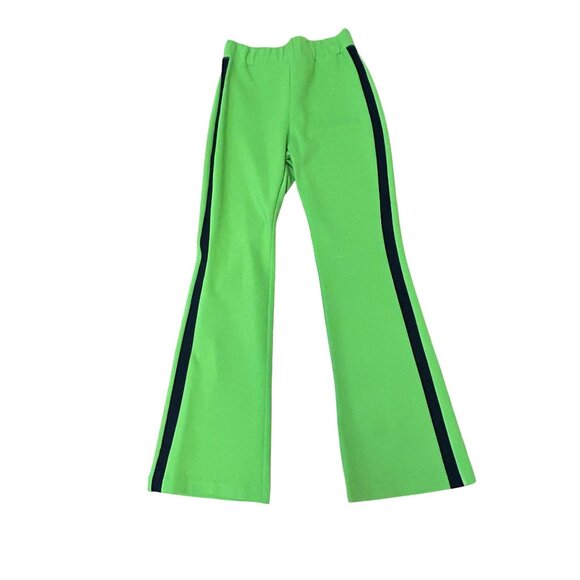 Maeve Anthropologie Ponte Flare Pants Green Track Style Women’s Small - Picture 4 of 7